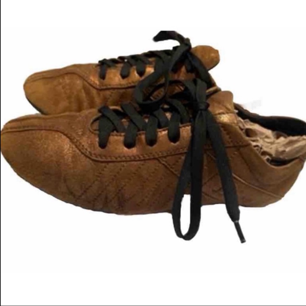Christian Dior Metallic Copper Brown Nubuck Sneakers